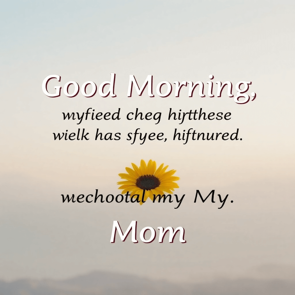 Good Morning Message and Wishes to My Mother